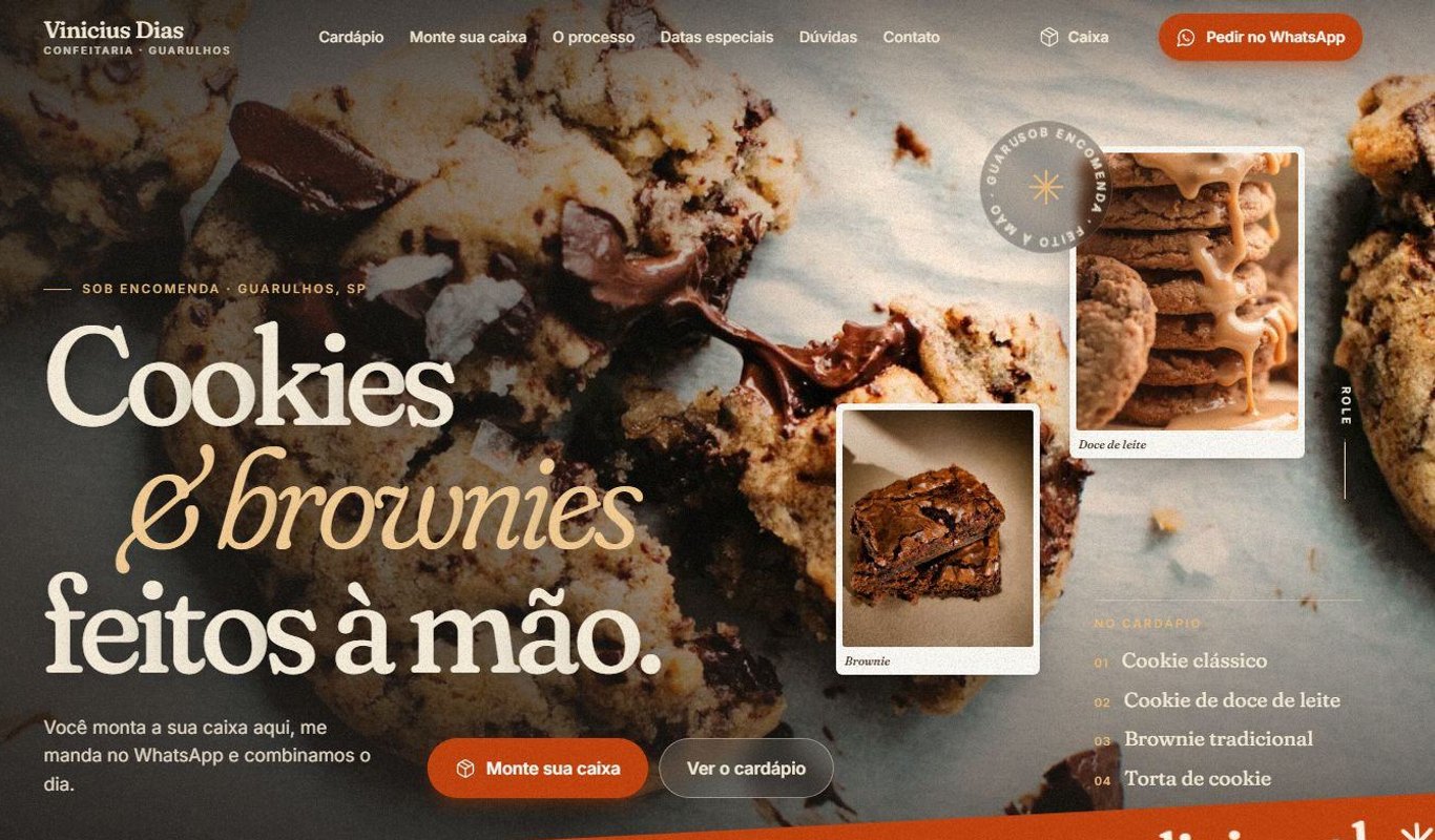 Site da Vini Dias Confeitaria